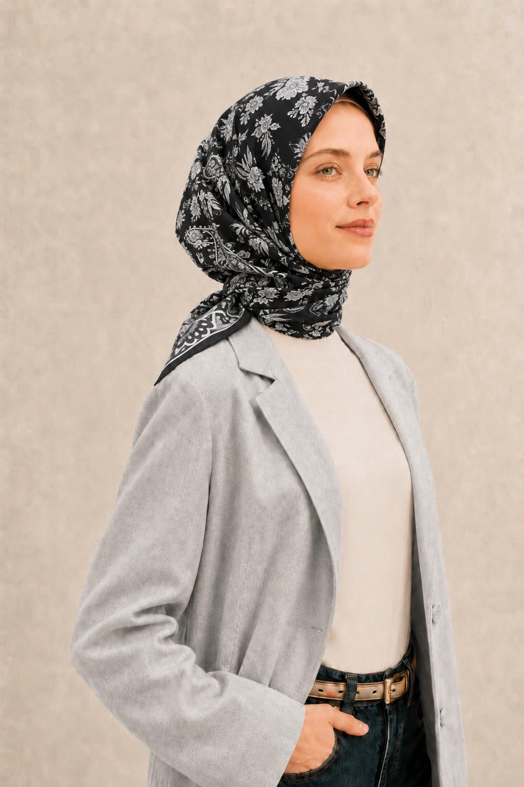 Belli Fresh Tensel Eşarp - Siyah 2
