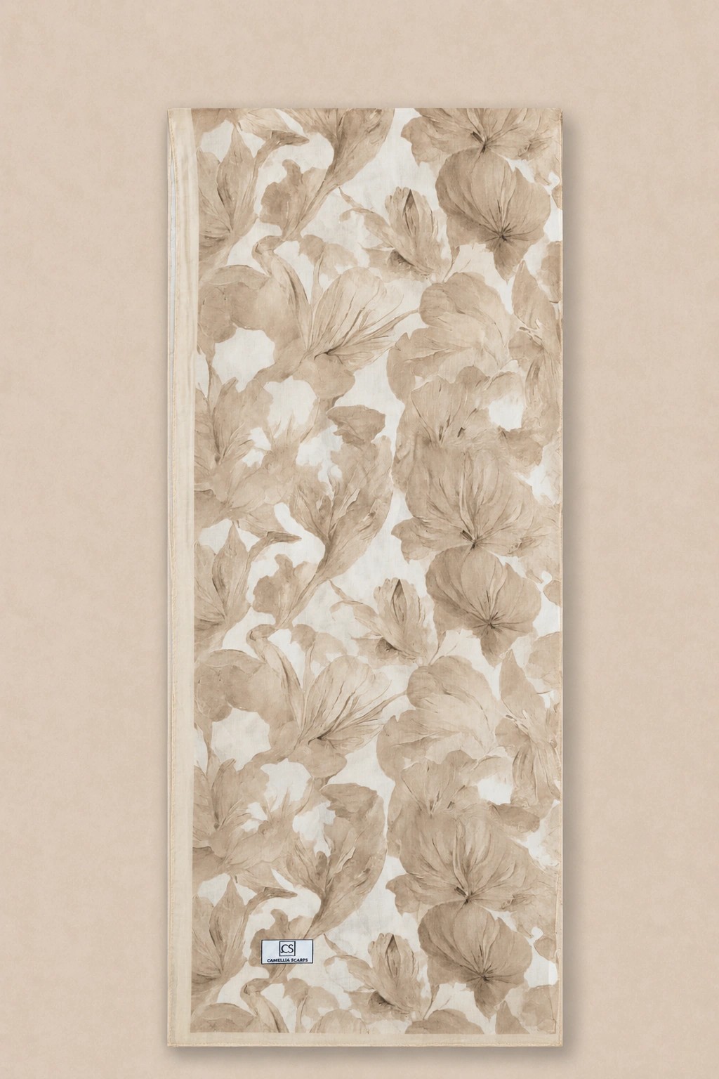 Camellia Scarf Rami Kumaş Şal - Taba 3
