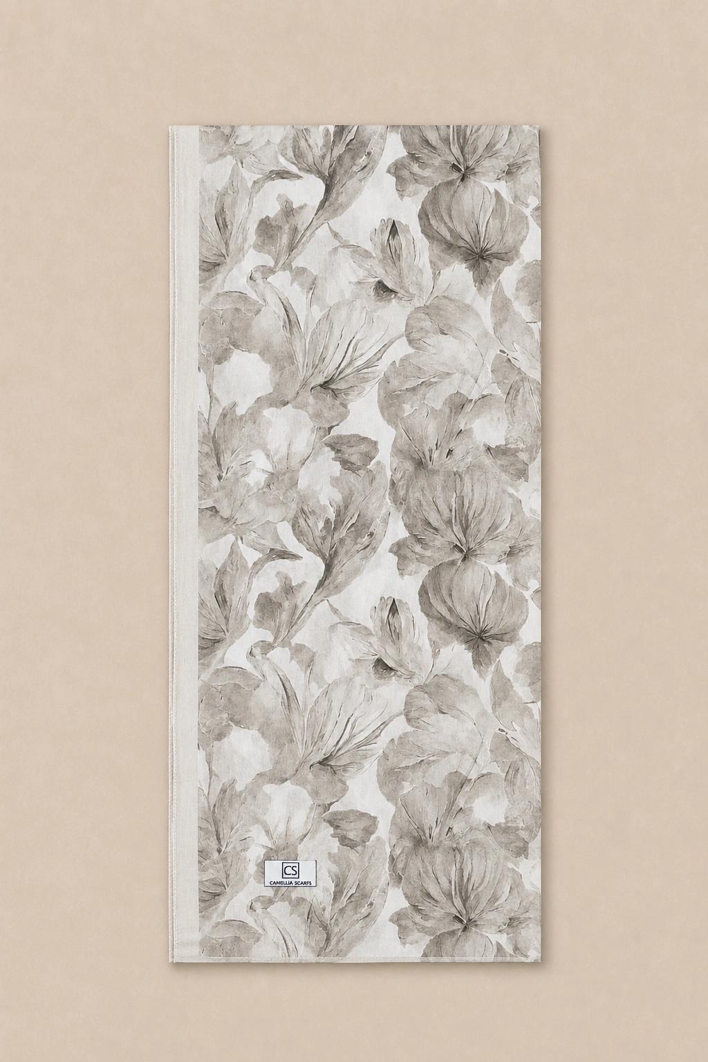 Camellia Scarf Rami Kumaş Şal - Vizon 3