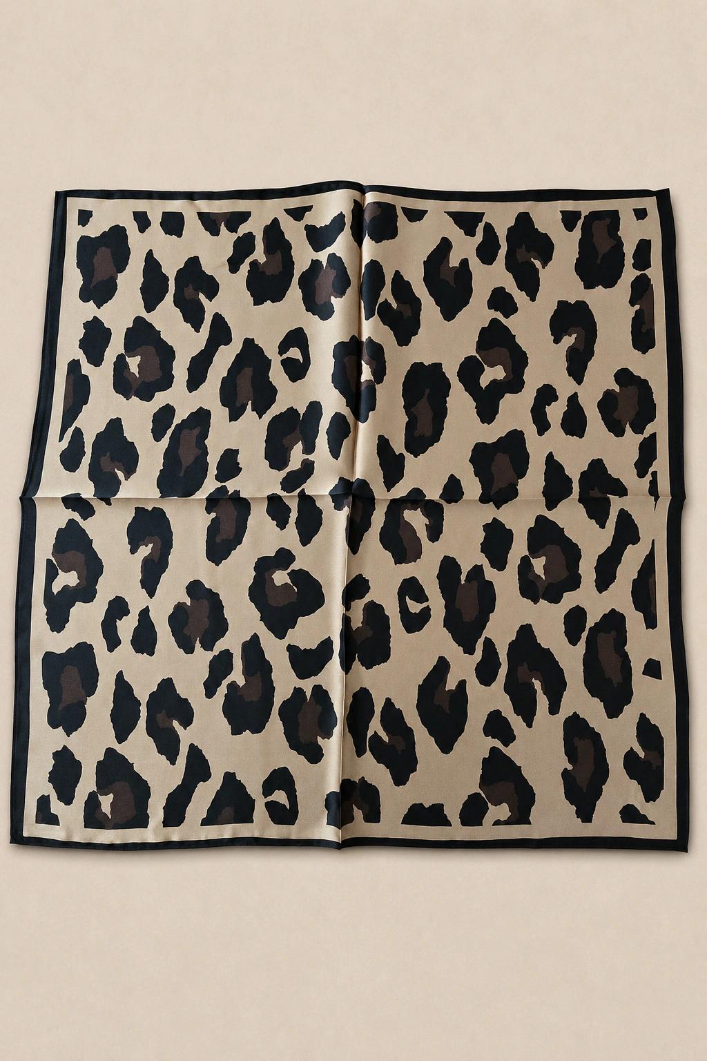 La City Lights İpek Fular - Bej Leopar - Bej 2