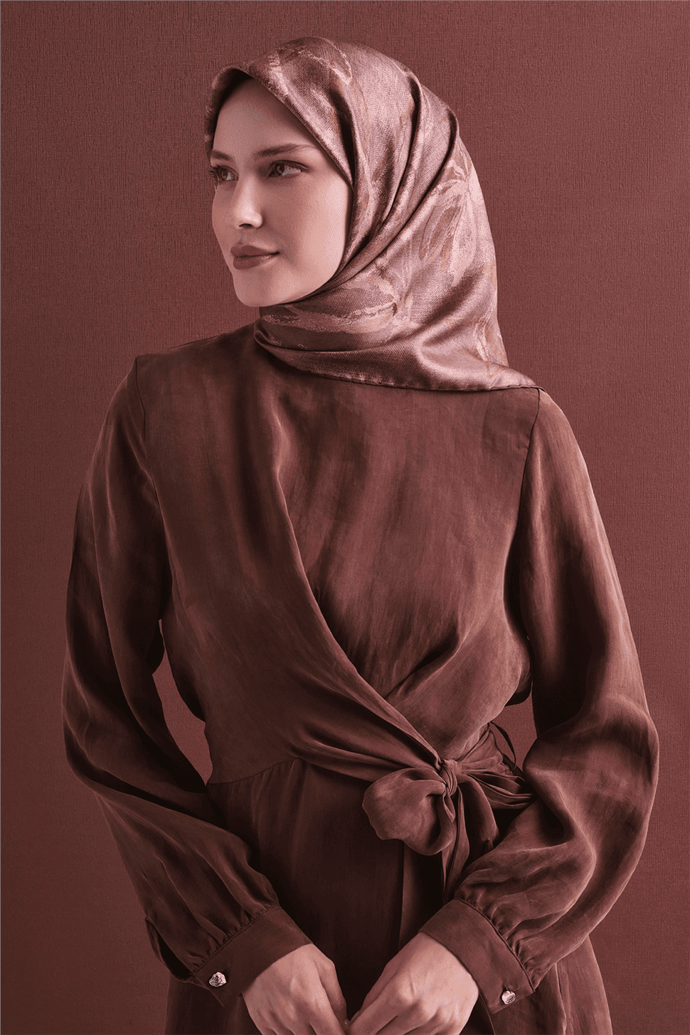 Armine Saf İpek Sura Eşarp 9600D - Pembe 2
