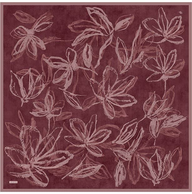 Armine Saf İpek Twill Eşarp 9600D - Bordo 5