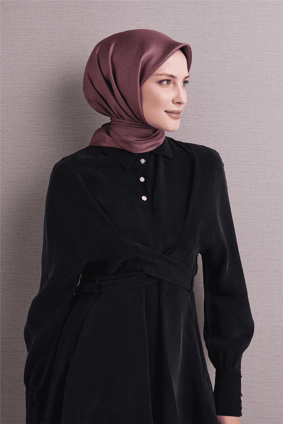 Armine Saf İpek Sura Eşarp 9601D - Bordo 1