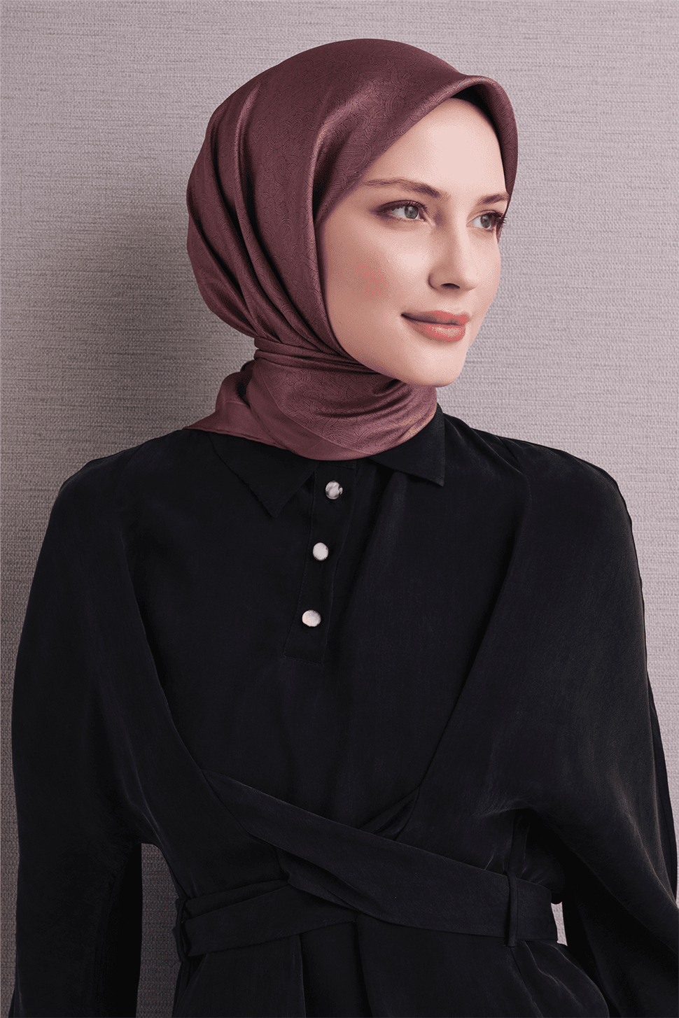 Armine Saf İpek Sura Eşarp 9601D - Bordo 2
