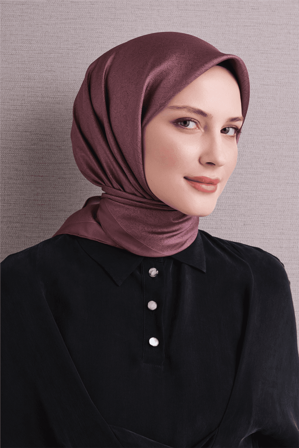 Armine Saf İpek Sura Eşarp 9601D - Bordo 3