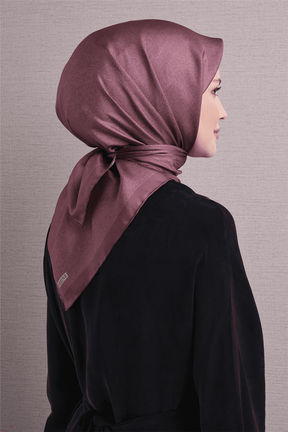 Armine Saf İpek Sura Eşarp 9601D - Bordo 4