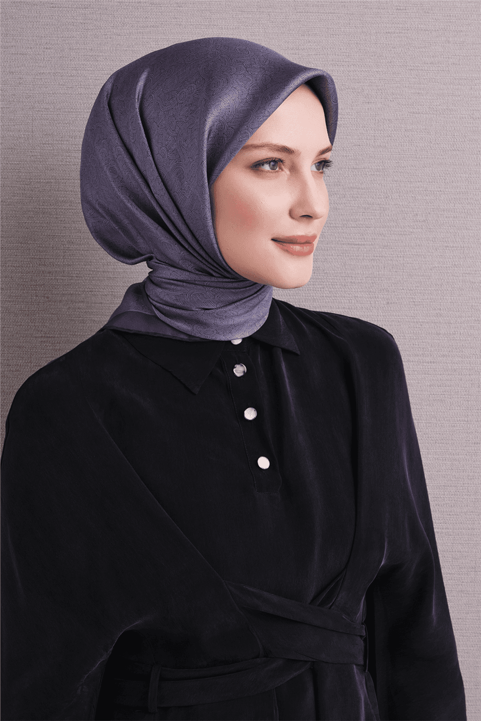 Armine Saf İpek Sura Eşarp 9601D - Mor 2