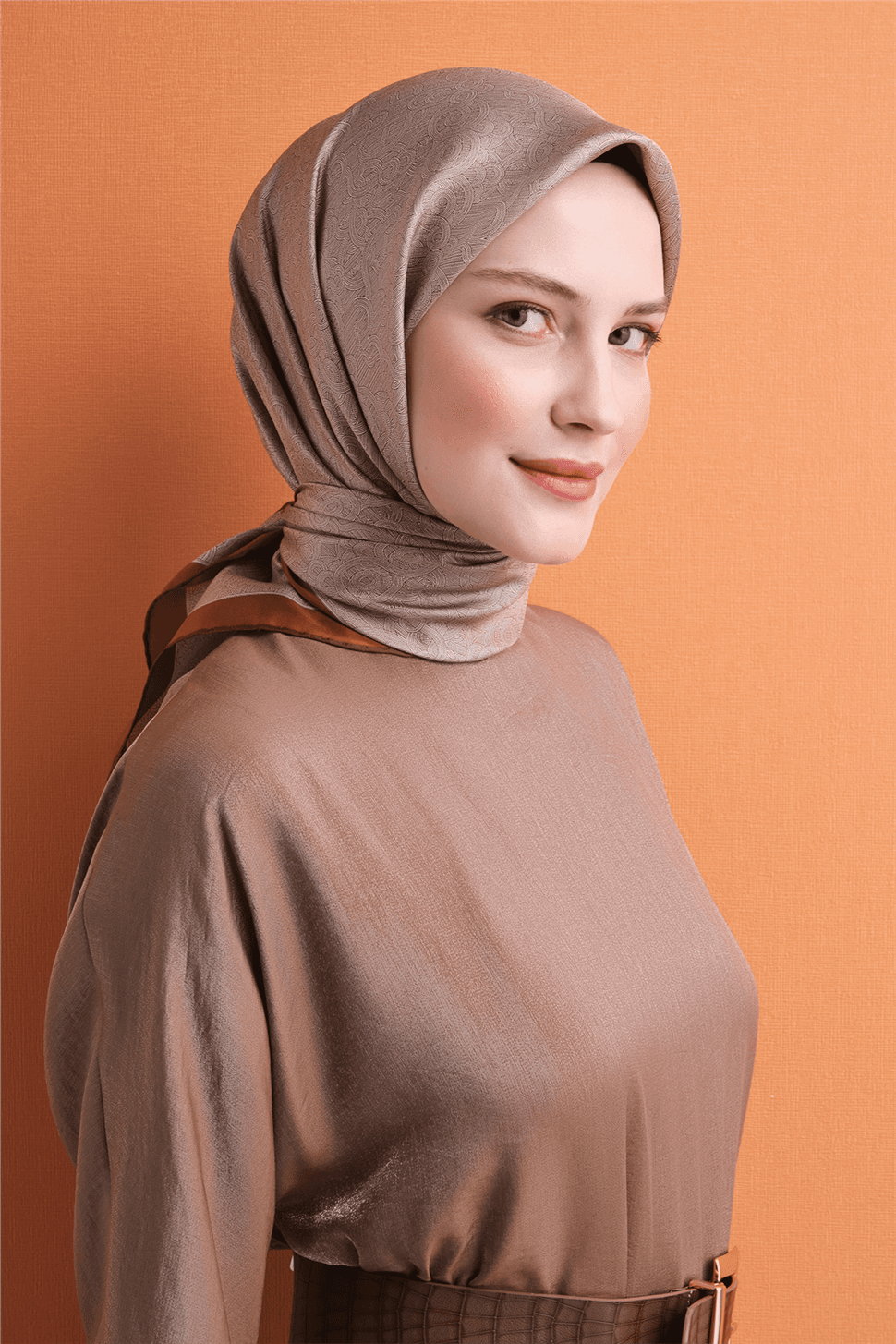 Armine Saf İpek Sura Eşarp 9601D - Bej 2