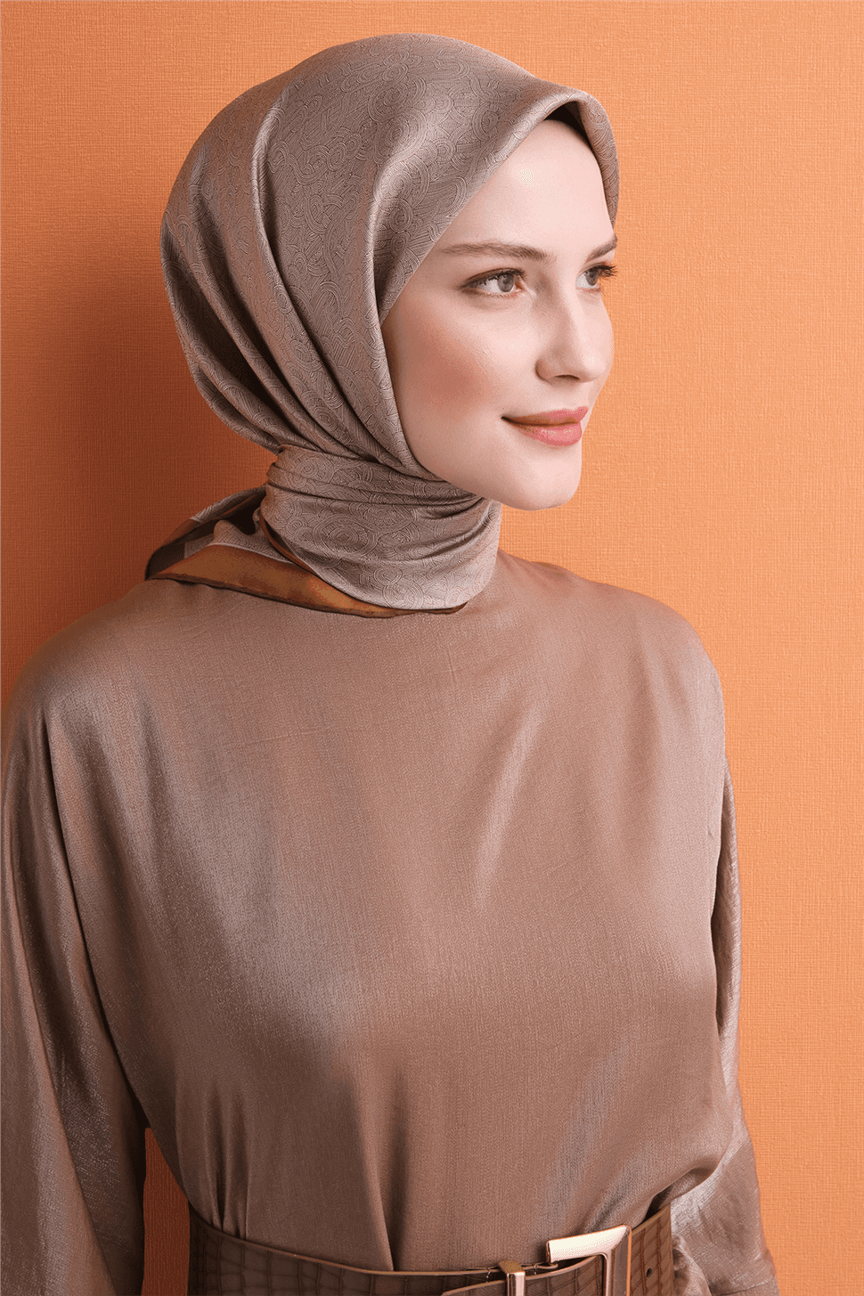 Armine Saf İpek Sura Eşarp 9601D - Bej 3