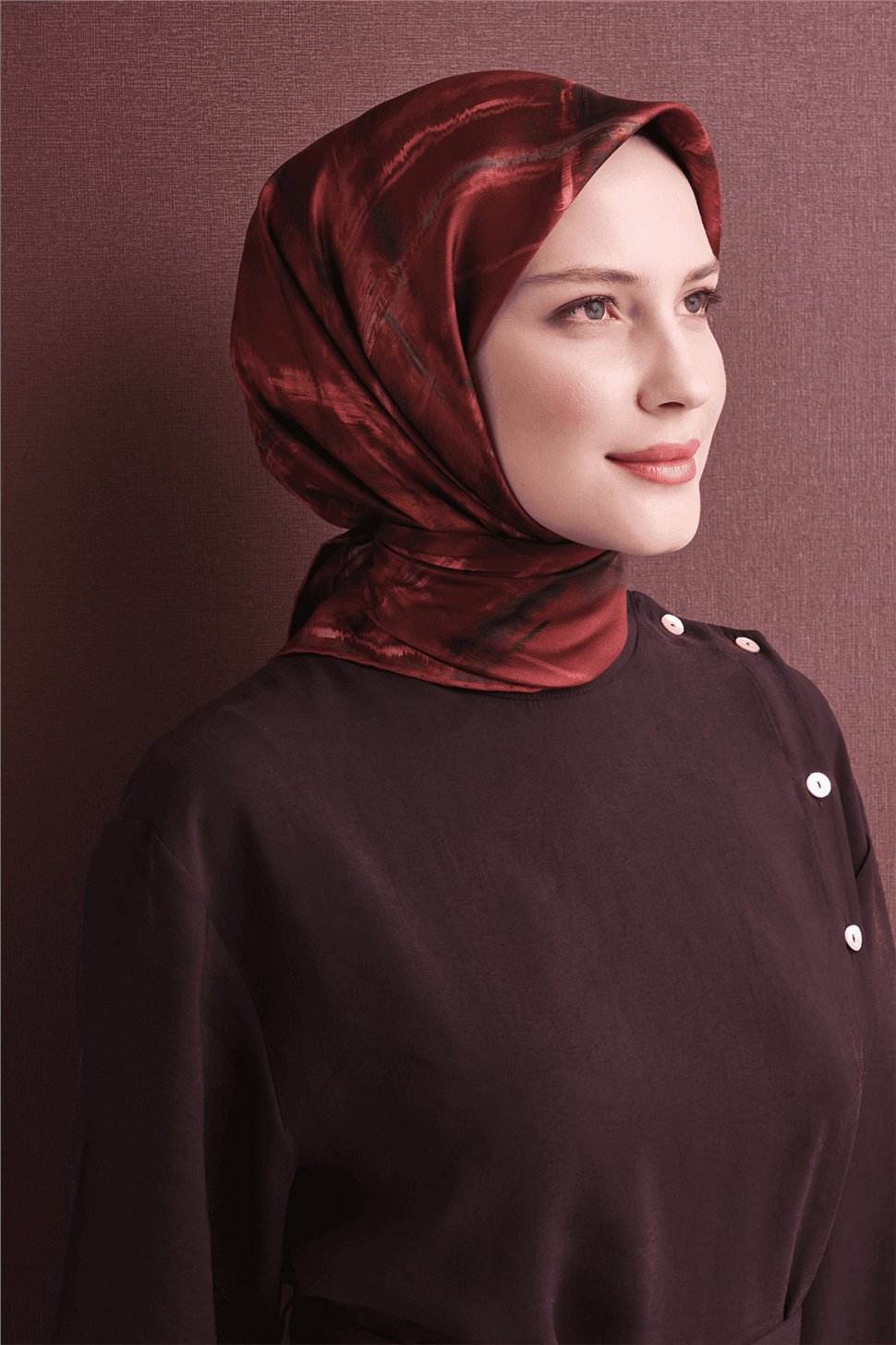 Armine Saf İpek Sura Eşarp 9602D - Kırmızı 2