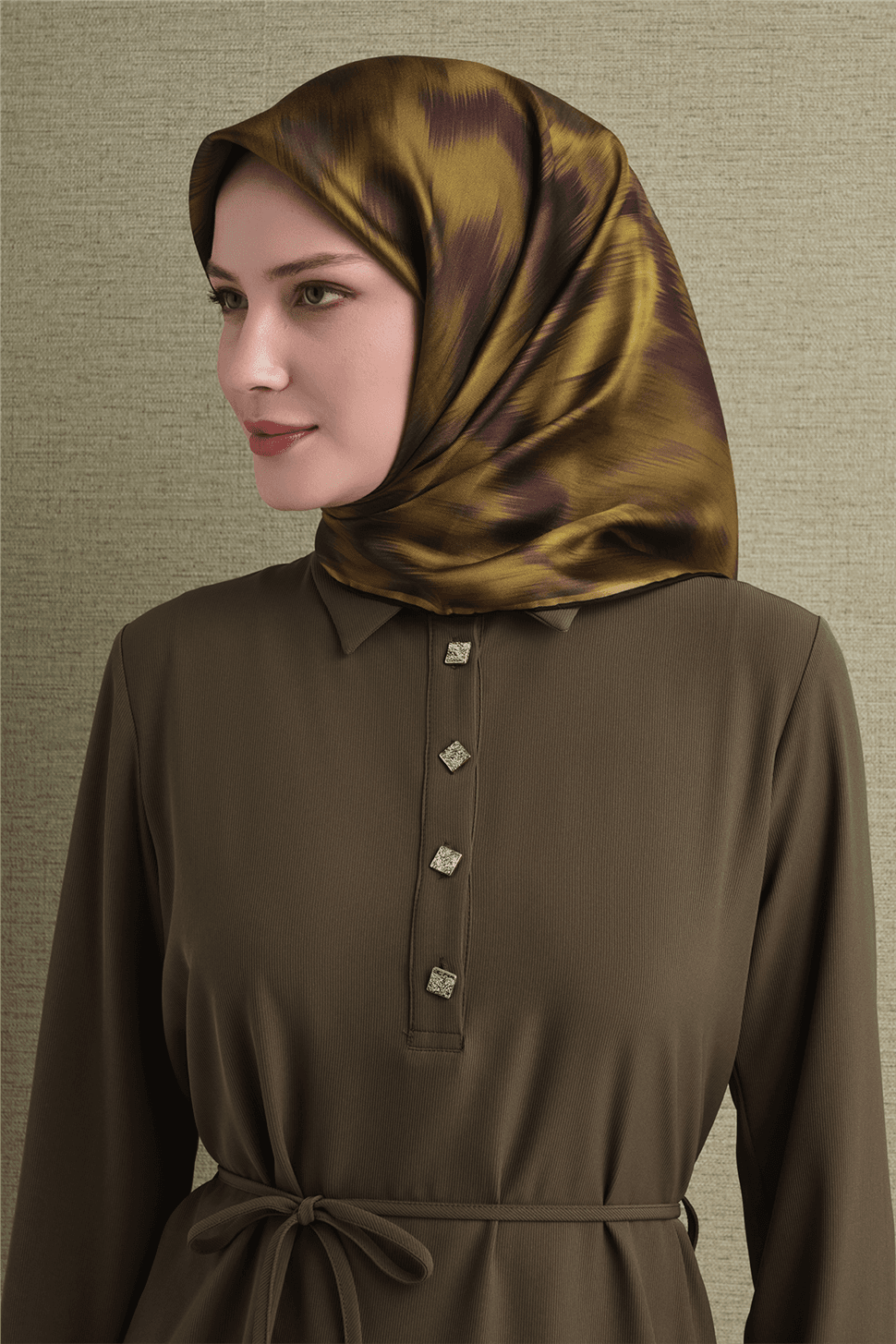 Armine Saf İpek Sura Eşarp 9605D - Yeşil 3