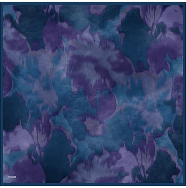 Armine Saf İpek Twill Eşarp 9606D - Mavi 5
