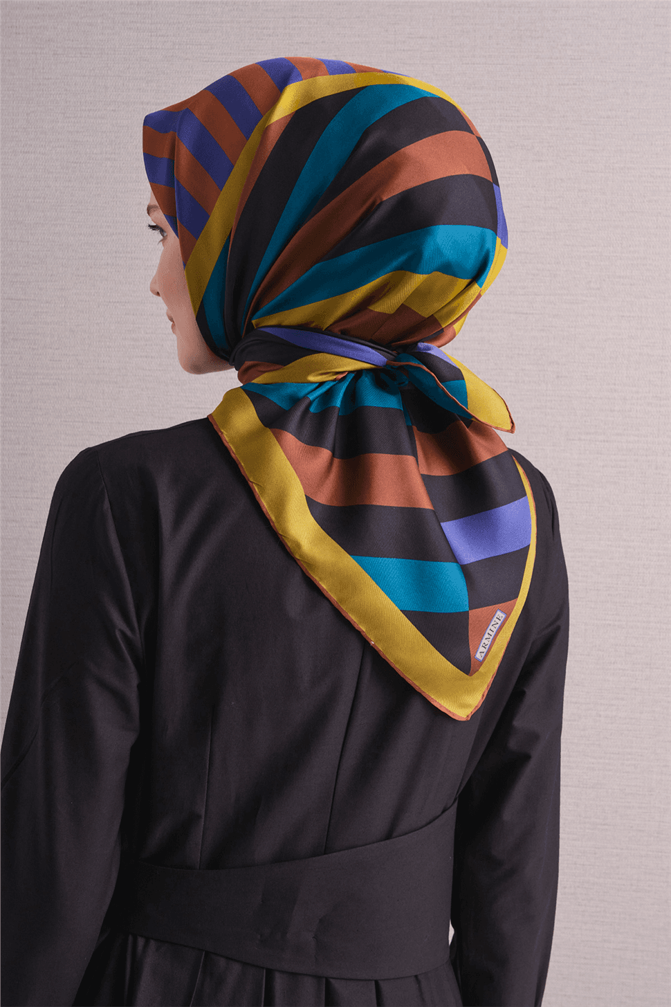 Armine Saf İpek Sura Eşarp 9615D - Sarı 4