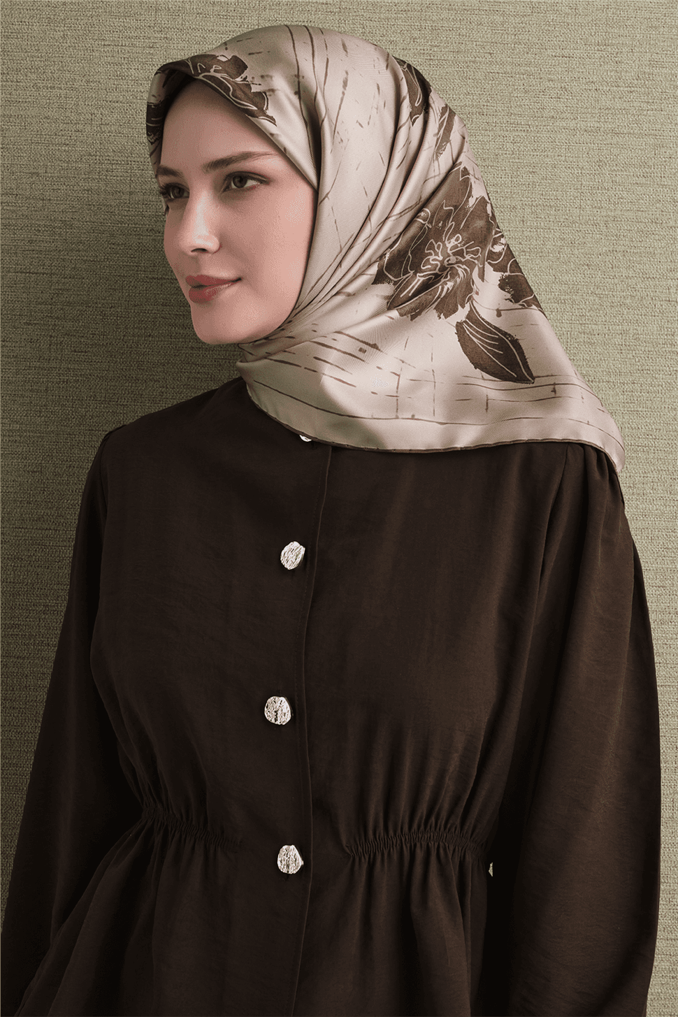 Armine Saf İpek Sura Eşarp 9617D - Bej 3