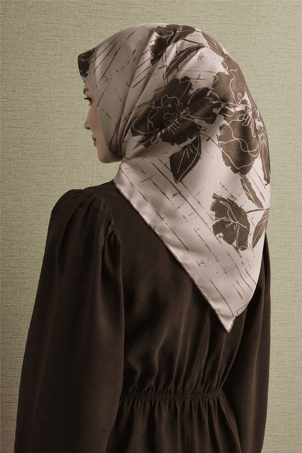 Armine Saf İpek Sura Eşarp 9617D - Bej 6