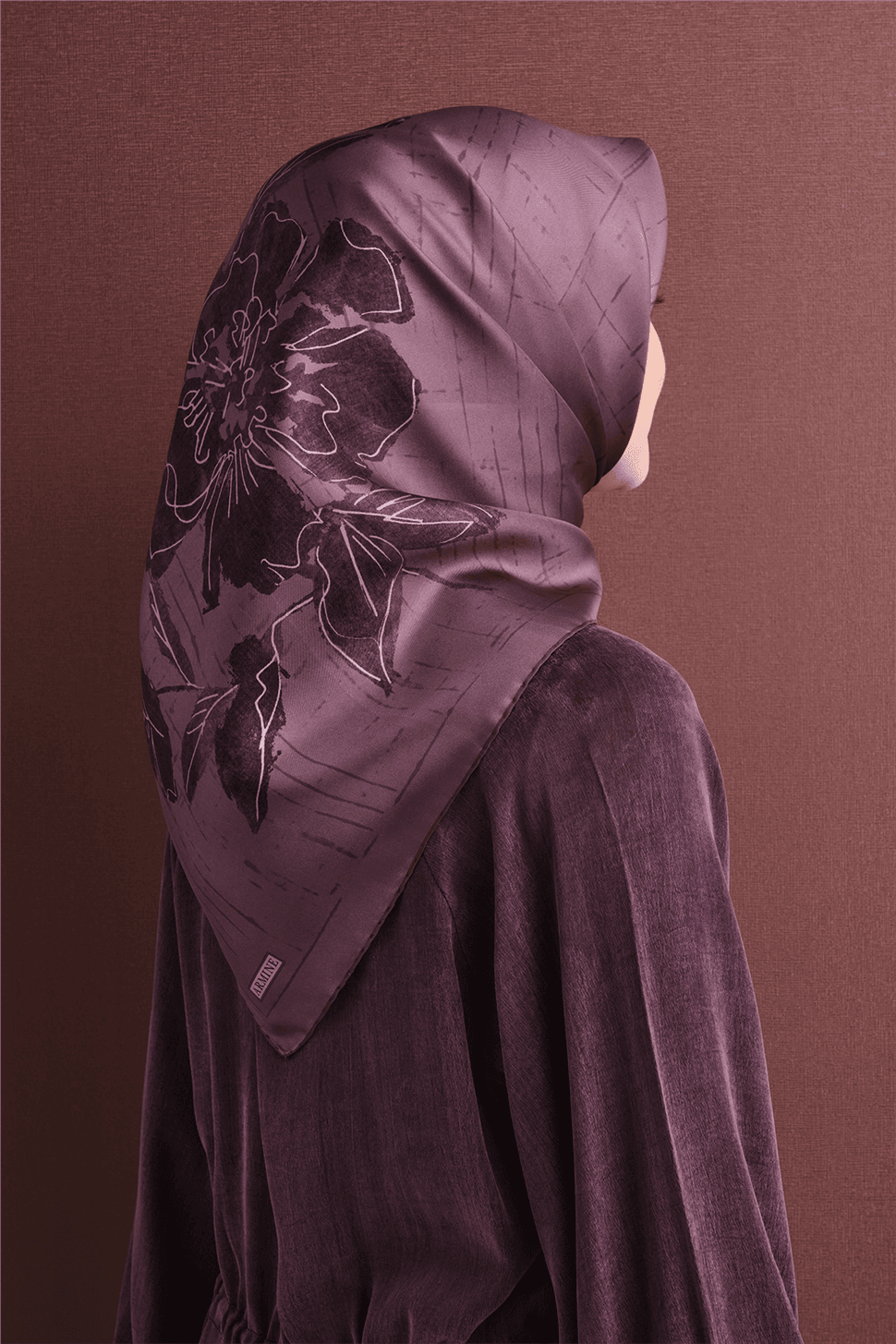 Armine Saf İpek Sura Eşarp 9617D - Mor 4