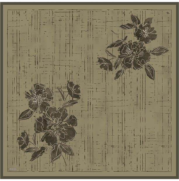 Armine Saf İpek Twill Eşarp 9617D - Yeşil 5