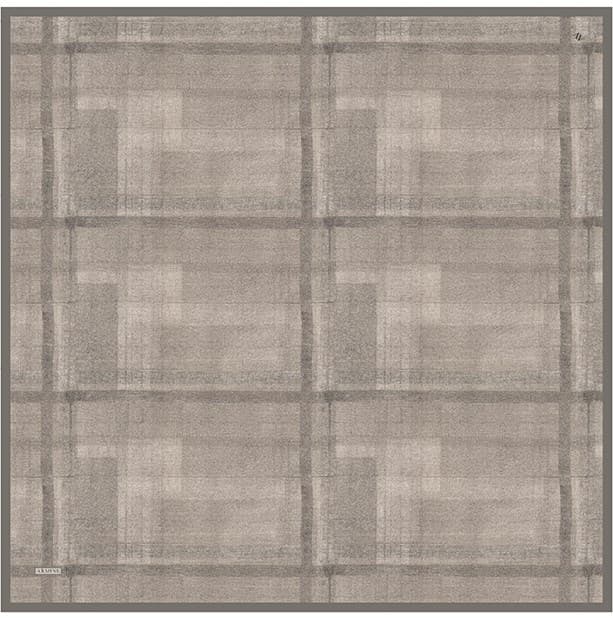 Armine Saf İpek Twill Eşarp 9618D - Gri 5