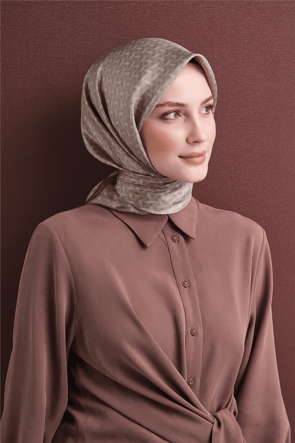 Armine Saf İpek Sura Eşarp 9622D - Bej 4