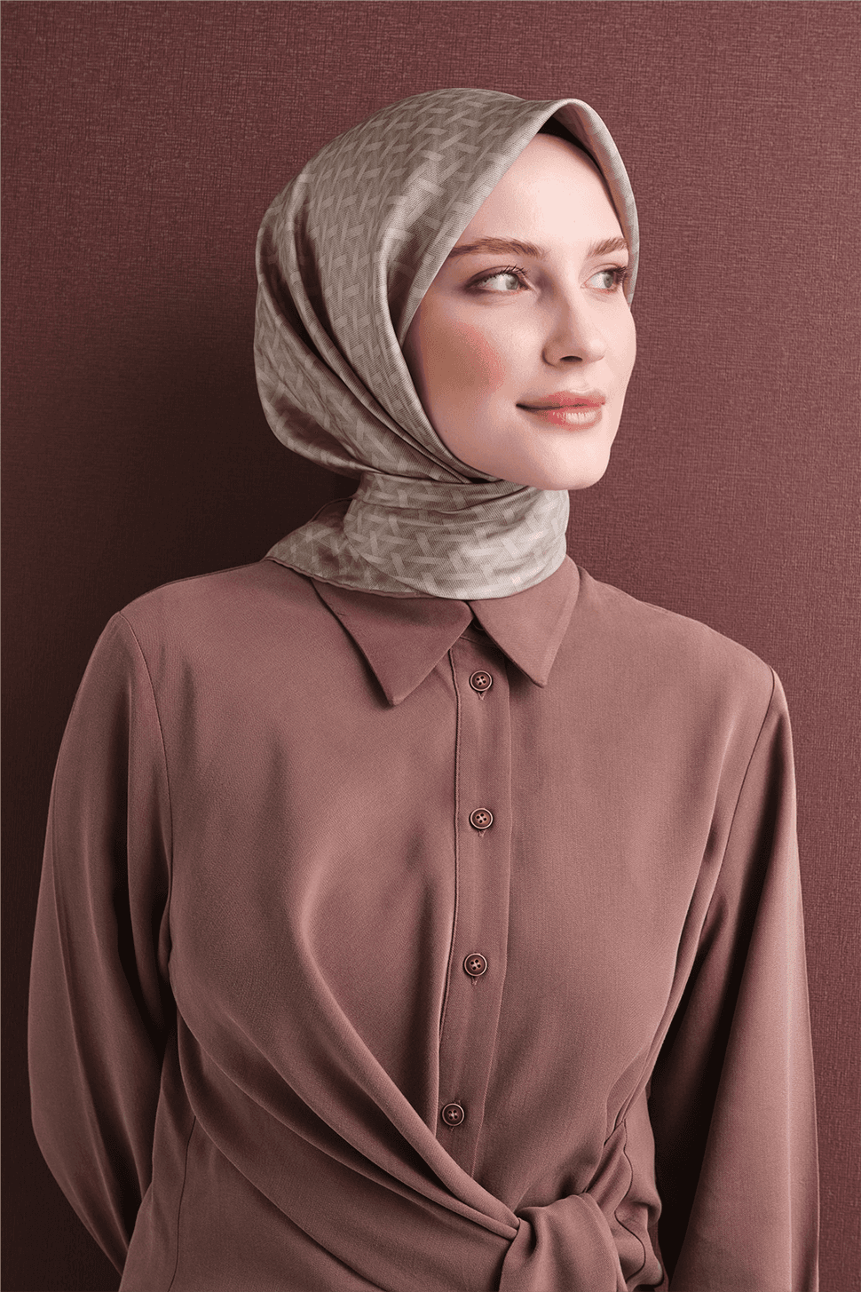 Armine Saf İpek Sura Eşarp 9622D - Bej 6