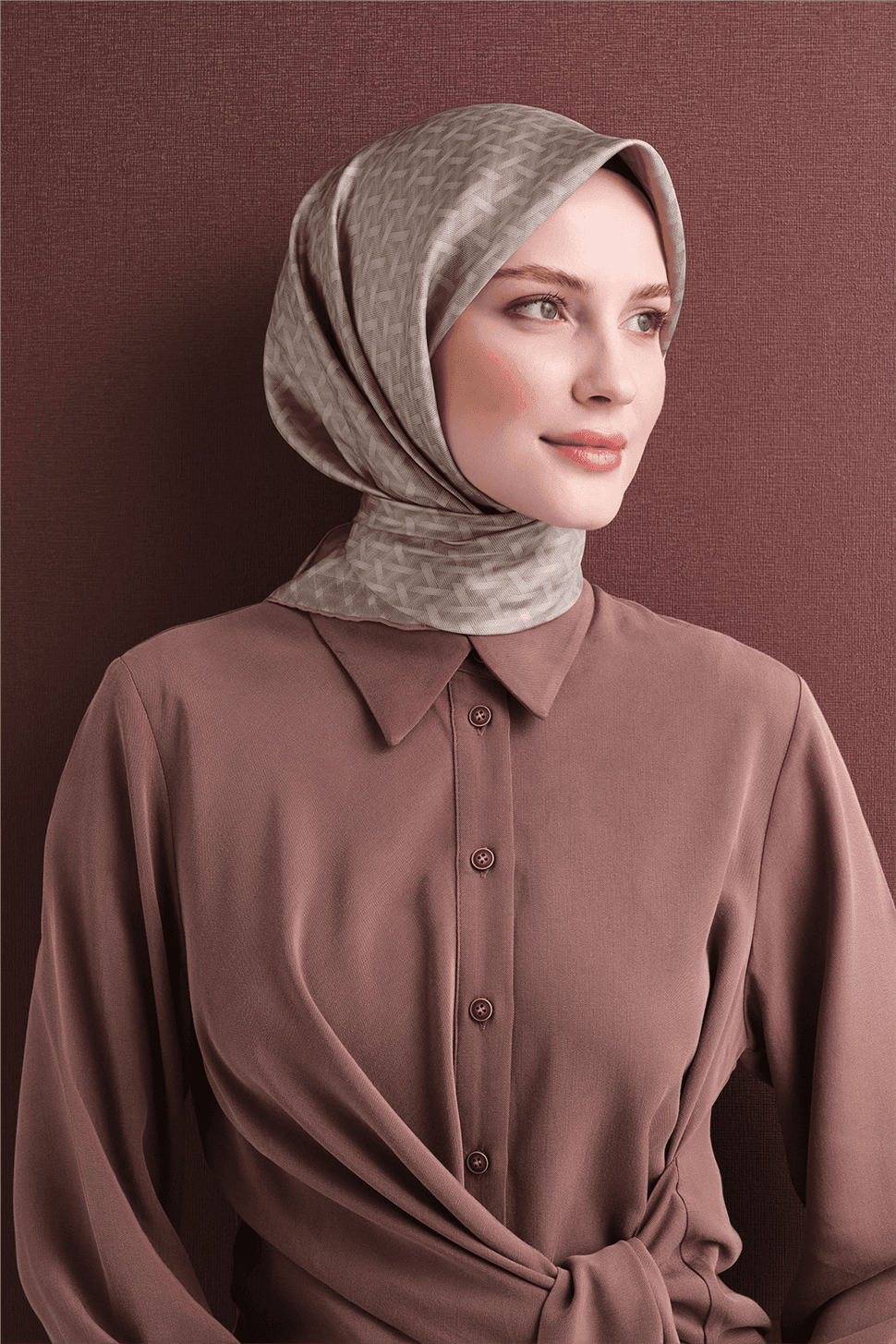 Armine Saf İpek Sura Eşarp 9622D - Bej 5