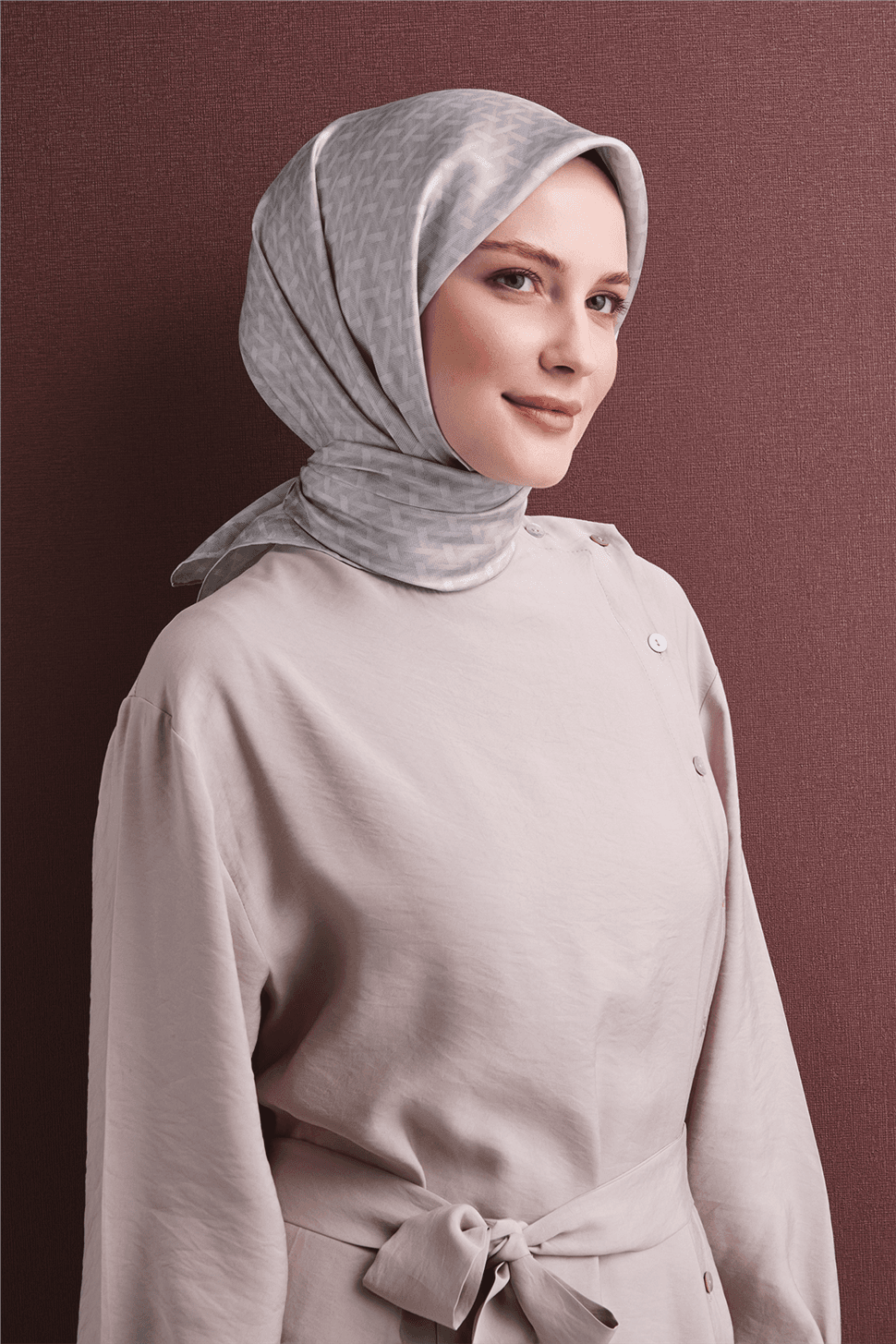 Armine Saf İpek Twill Eşarp 9622D - Beyaz 2