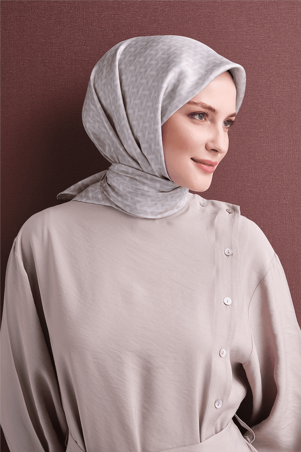 Armine Saf İpek Twill Eşarp 9622D - Beyaz 3