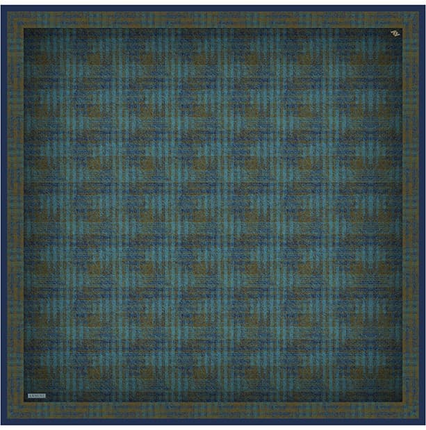 Armine Saf İpek Sura Eşarp 9628D - Mavi 5