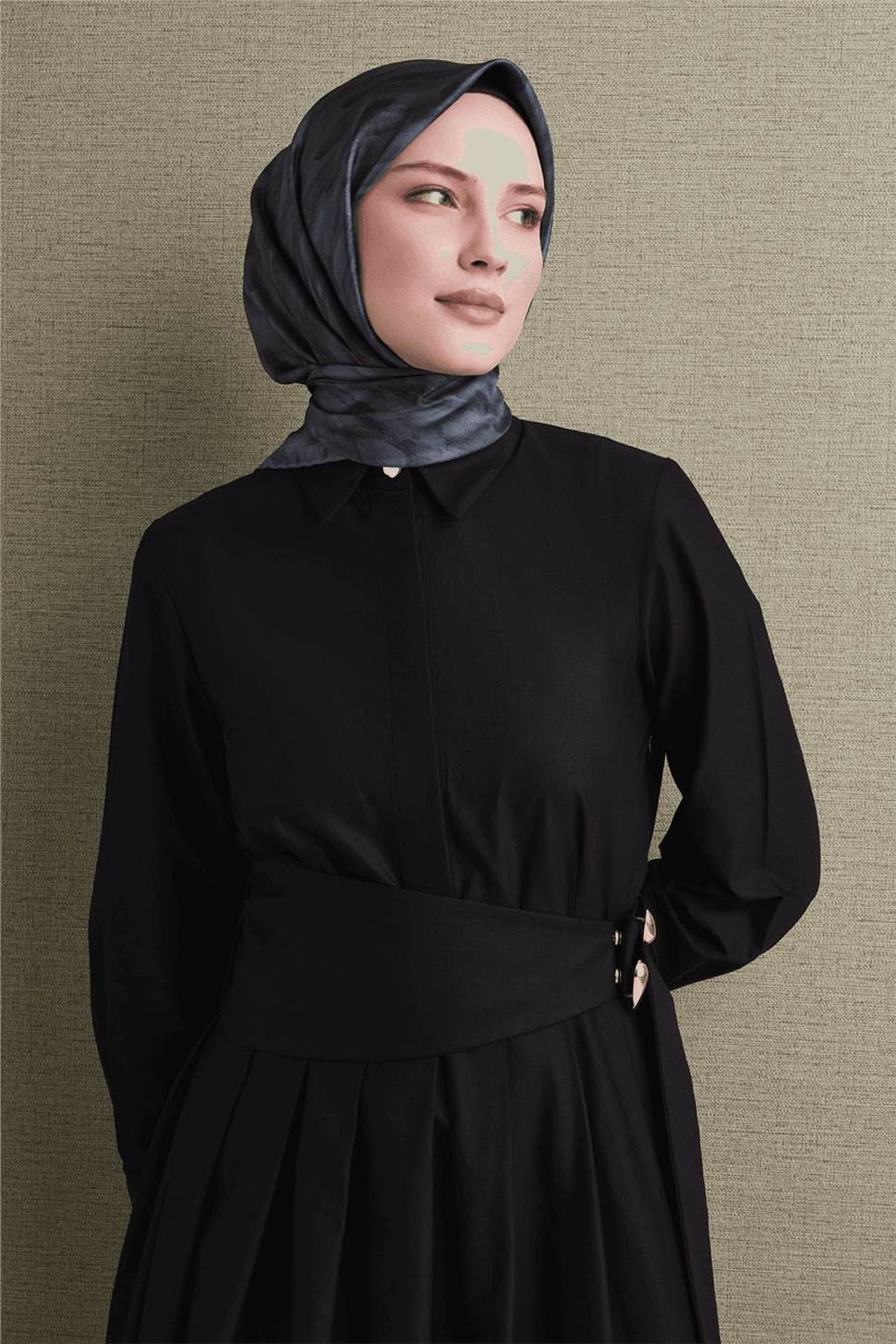Armine Saf İpek Twill Eşarp 9630D - Gri 2