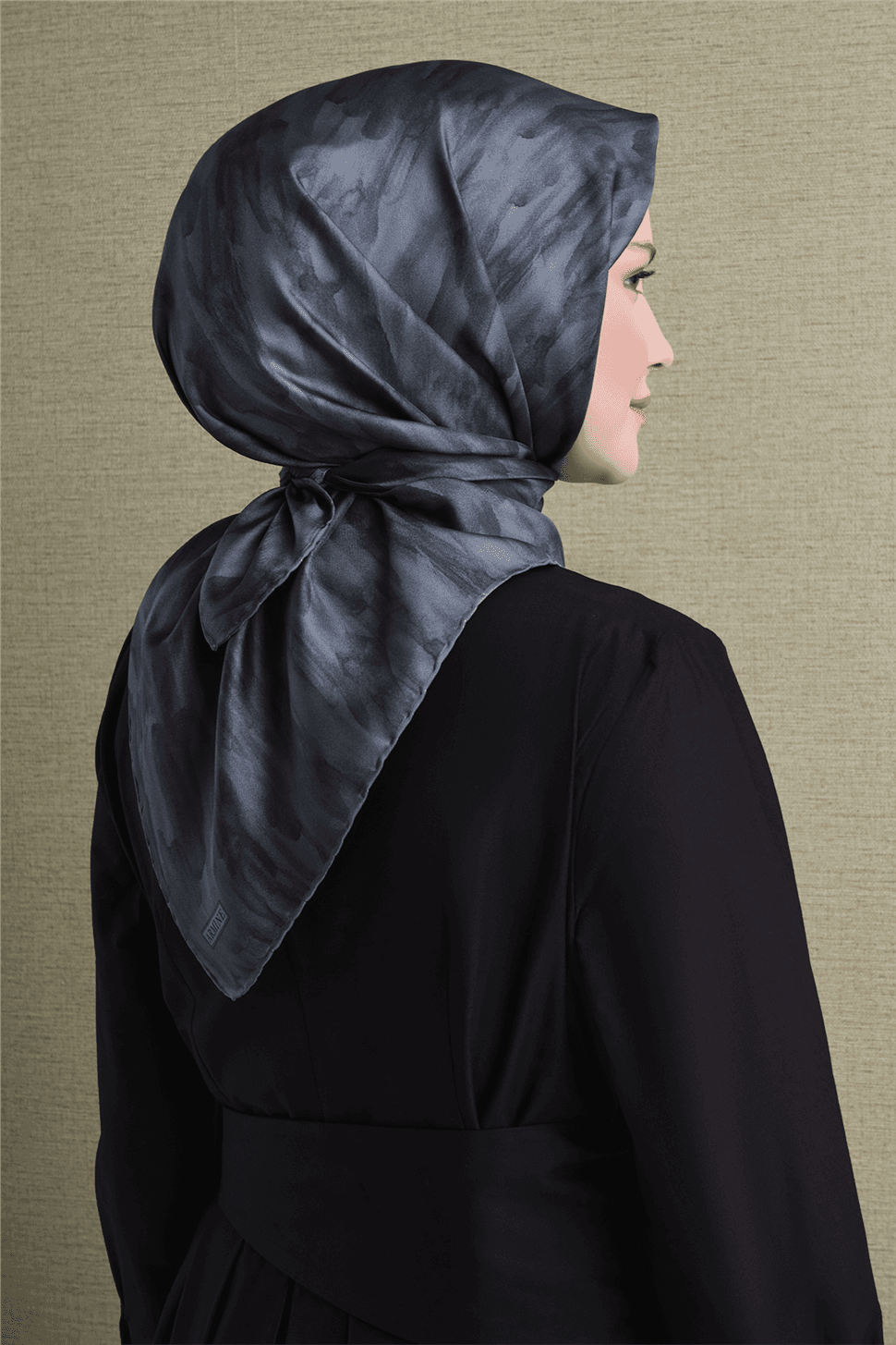 Armine Saf İpek Twill Eşarp 9630D - Gri 5