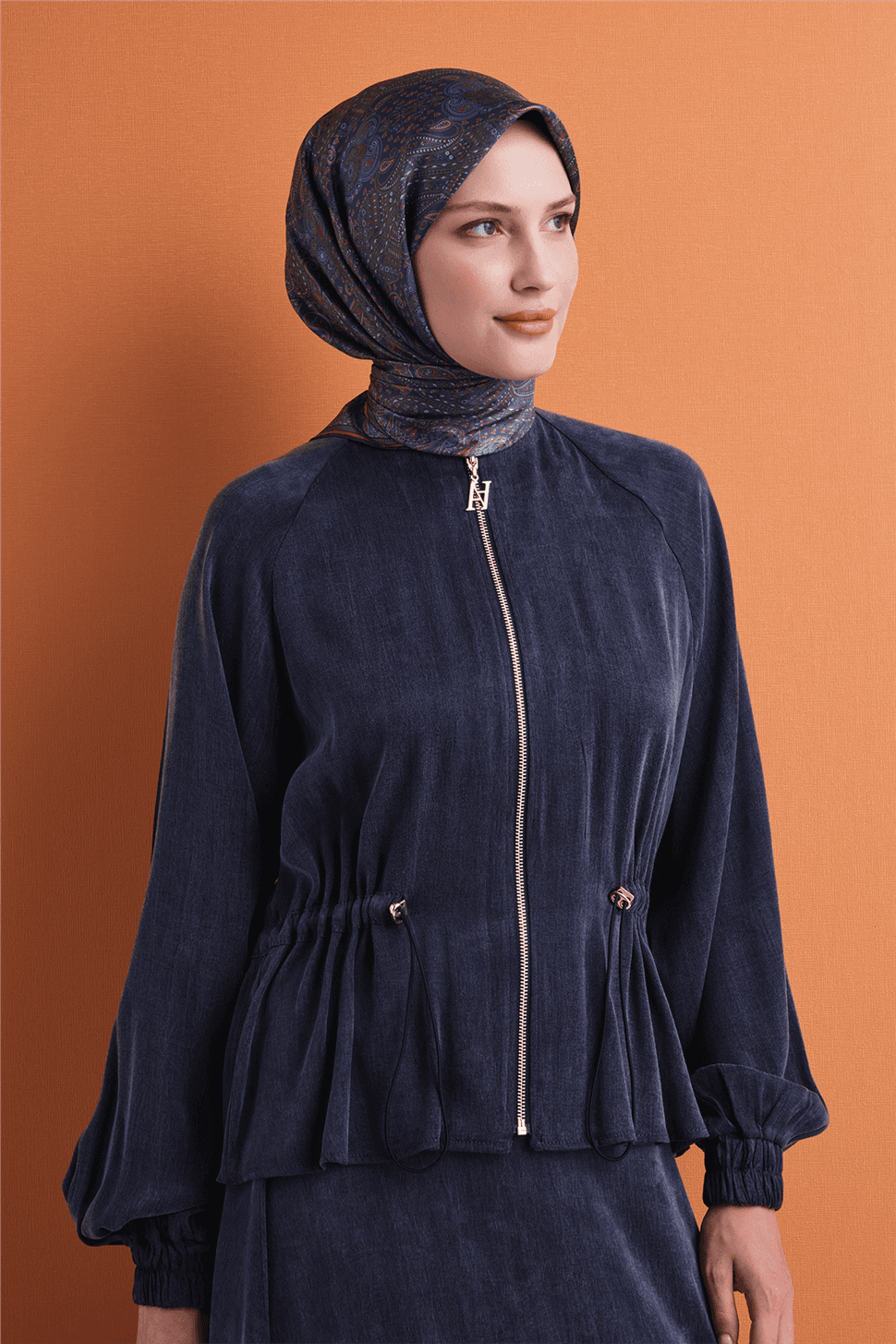 Armine Saf İpek Sura Eşarp 9631D - Mavi