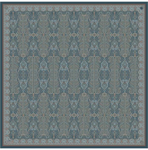 Armine Saf İpek Sura Eşarp 9631D - Mavi 5