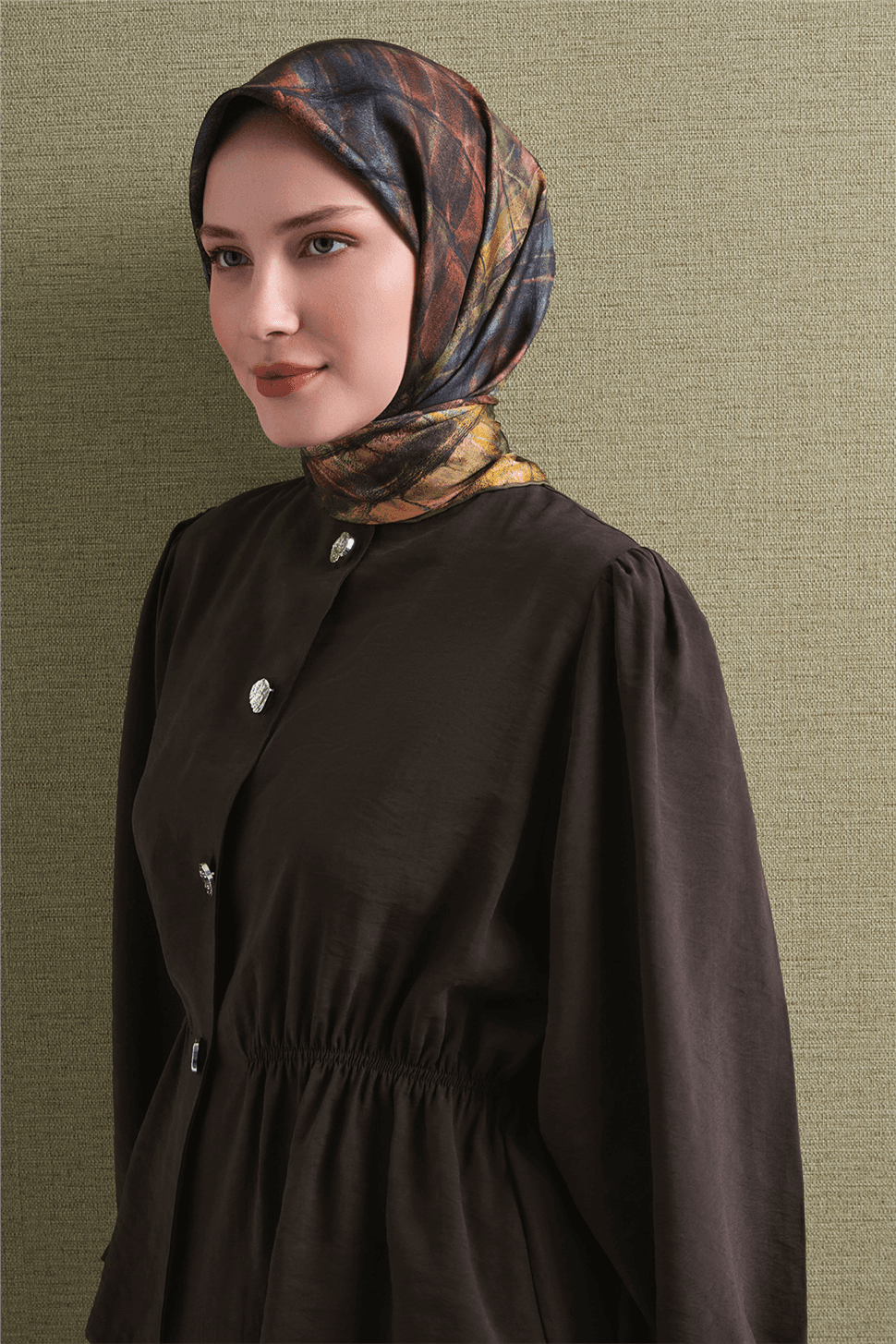 Armine Saf İpek Sura Eşarp 9635D - Yeşil 2