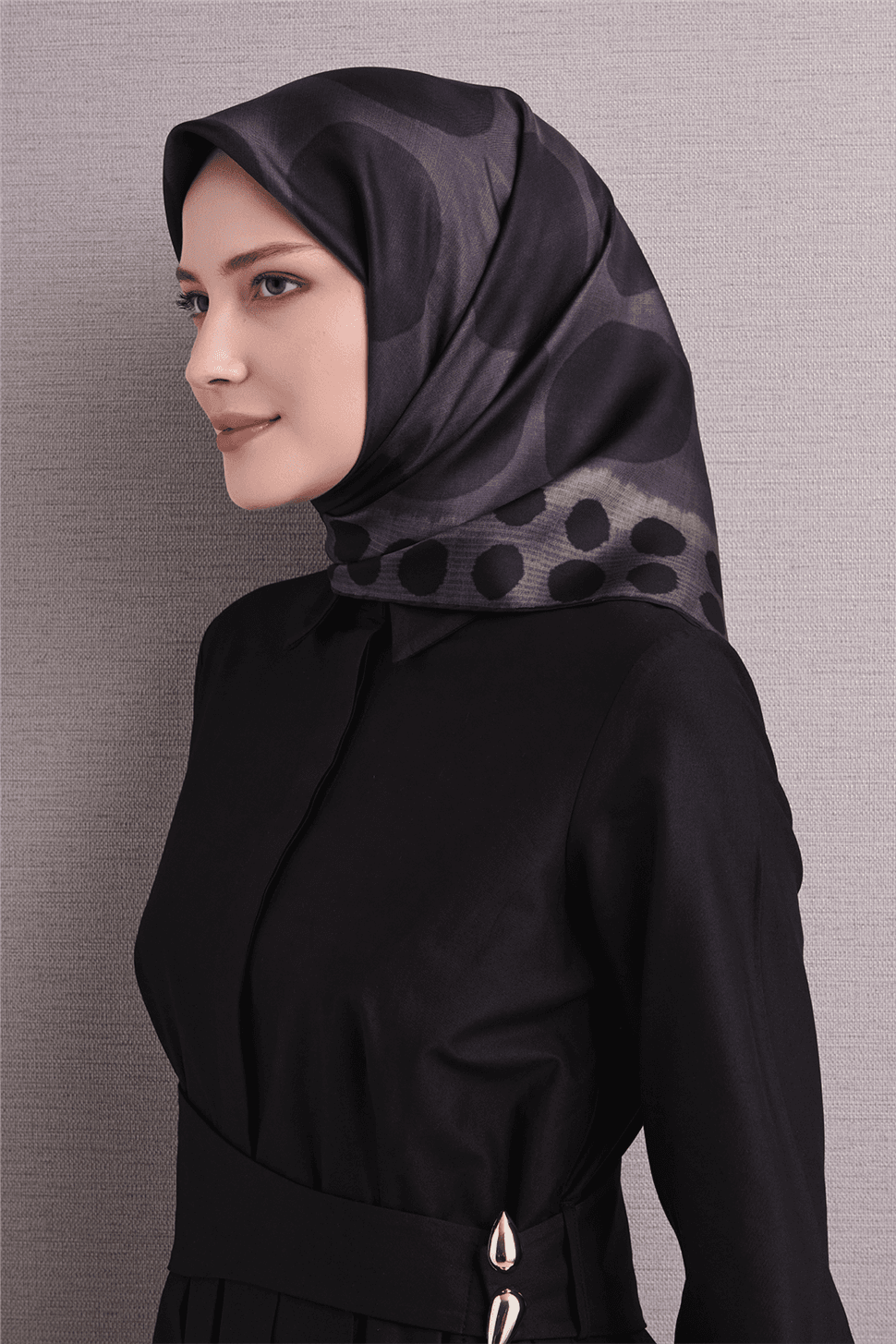 Armine Saf İpek Sura Eşarp 9637D - Gri 2