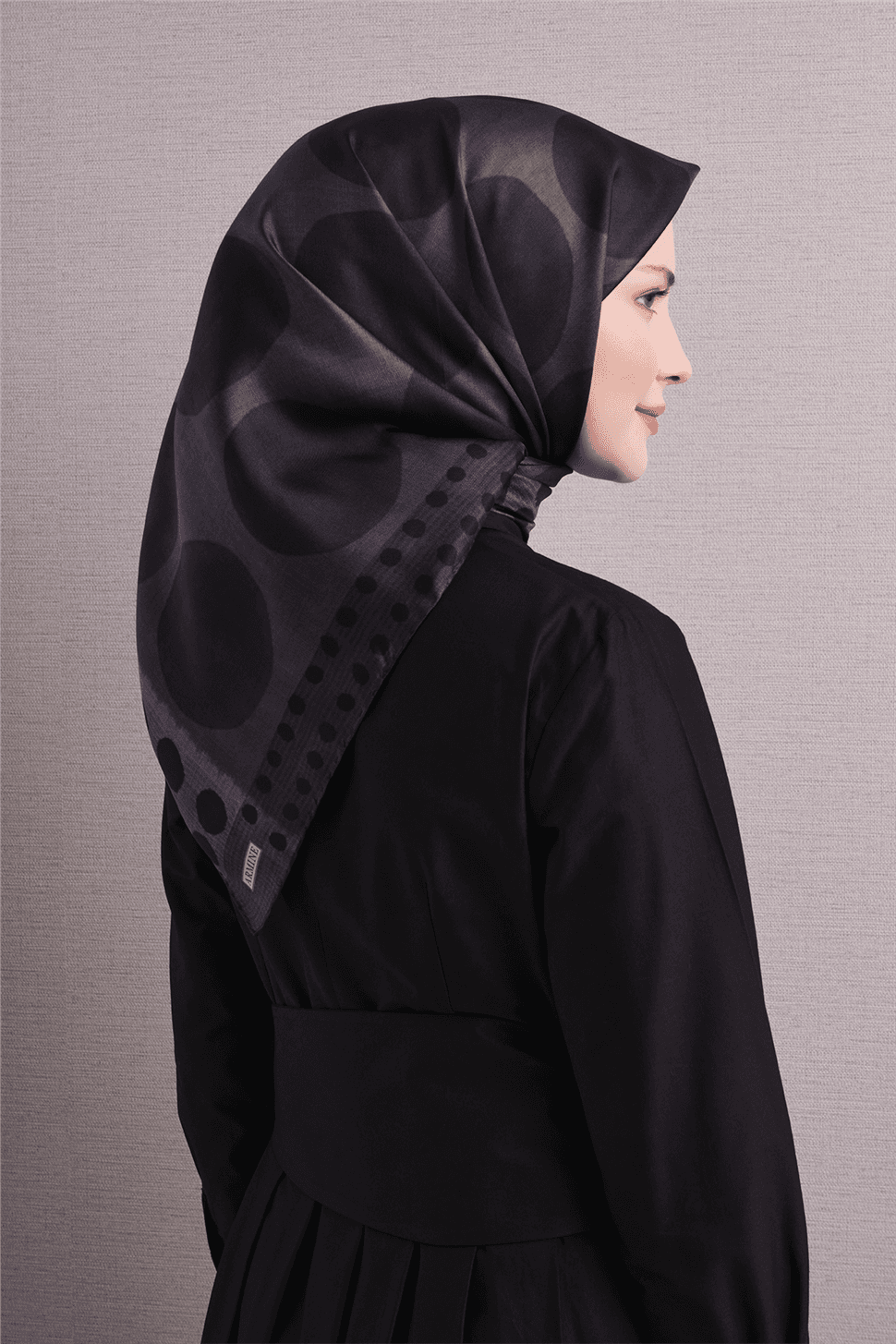 Armine Saf İpek Sura Eşarp 9637D - Gri 4
