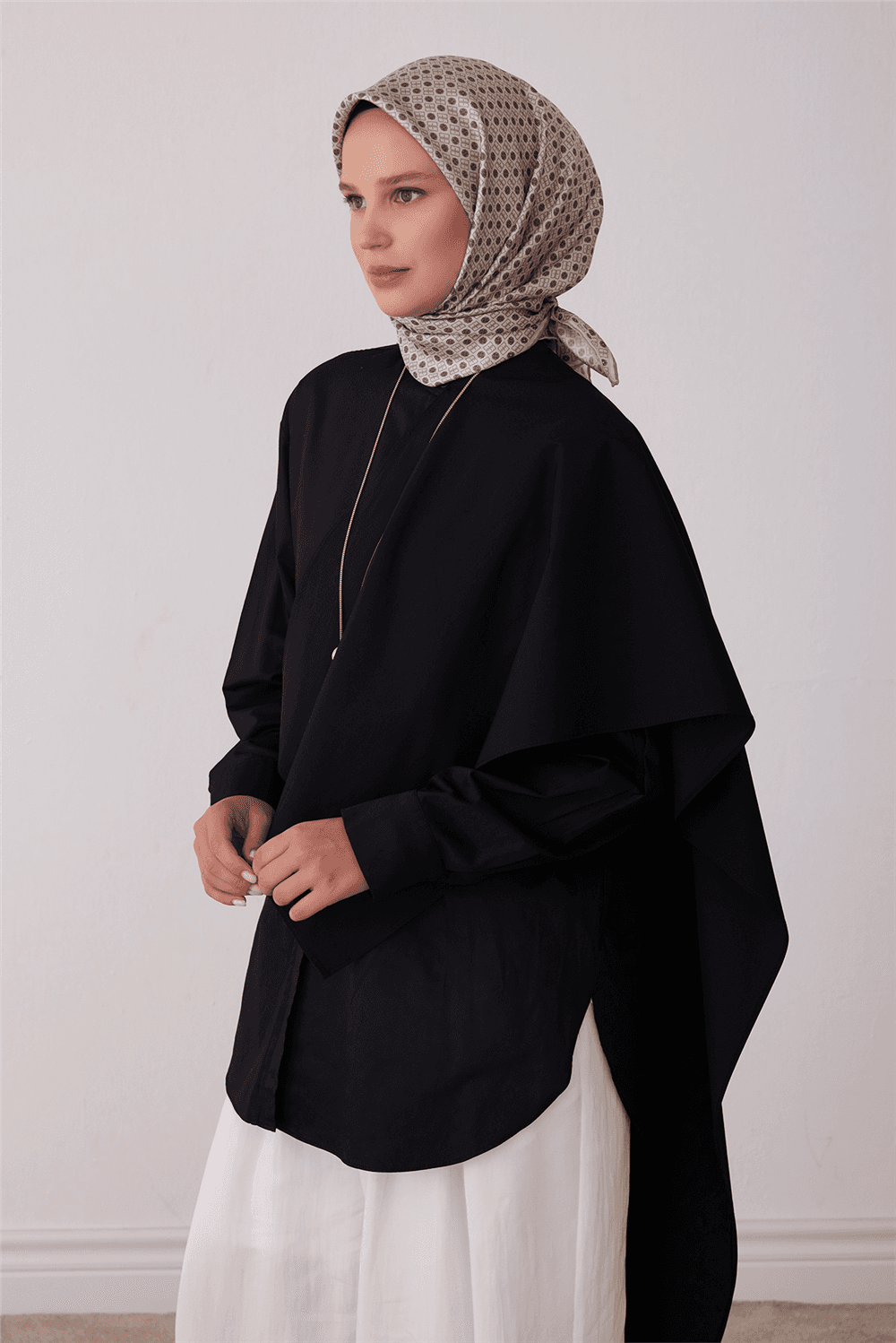 Belli %100 Twill İpek Eşarp 4418D - Bej