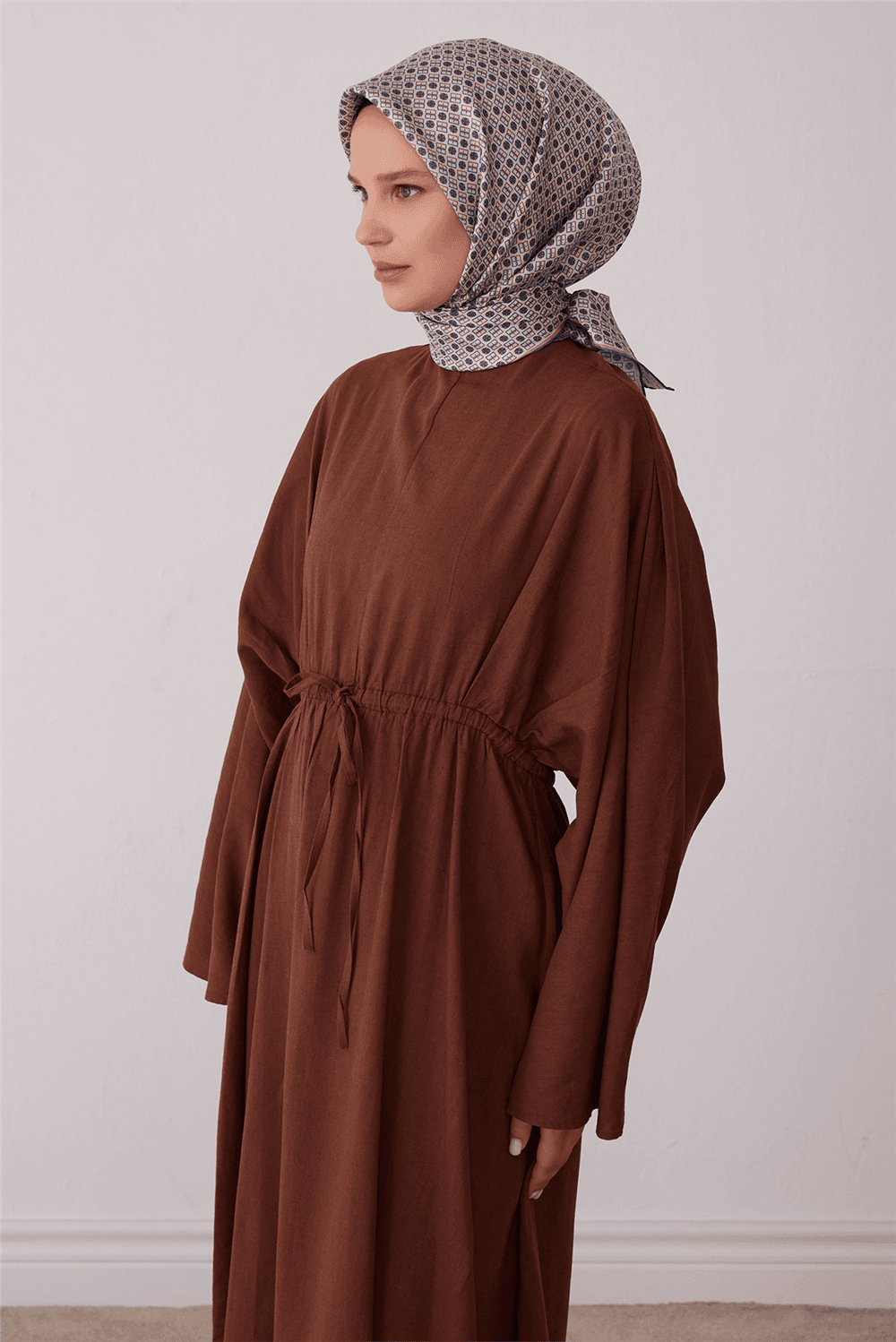 Belli %100 Twill İpek Eşarp 4418D - Taş