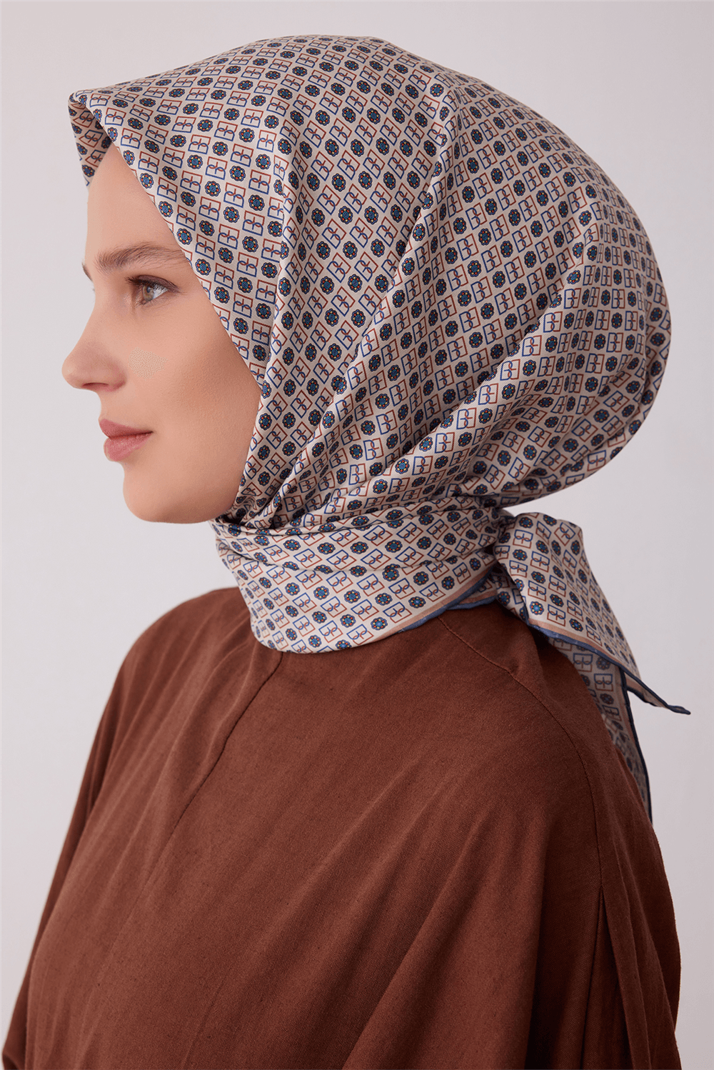 Belli %100 Twill İpek Eşarp 4418D - Taş 2