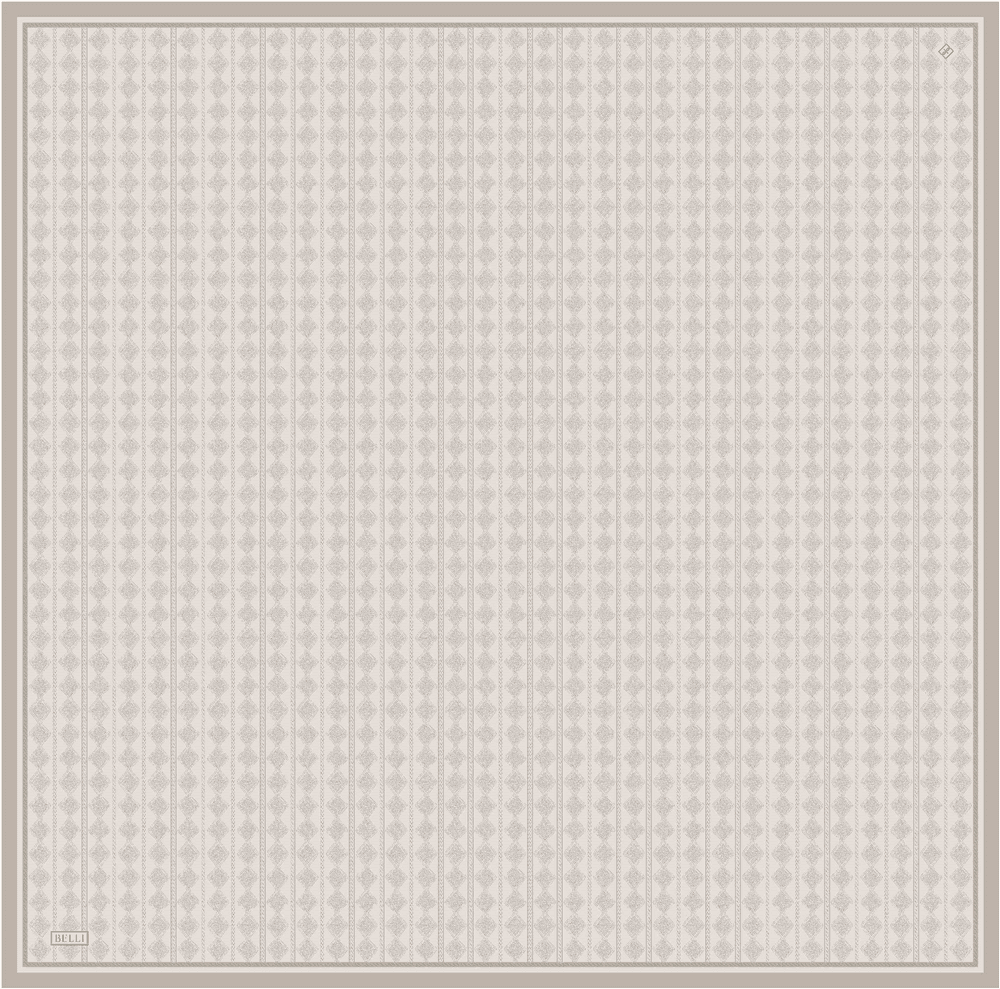 Belli %100 Twill İpek Eşarp 4425D - Bej 3