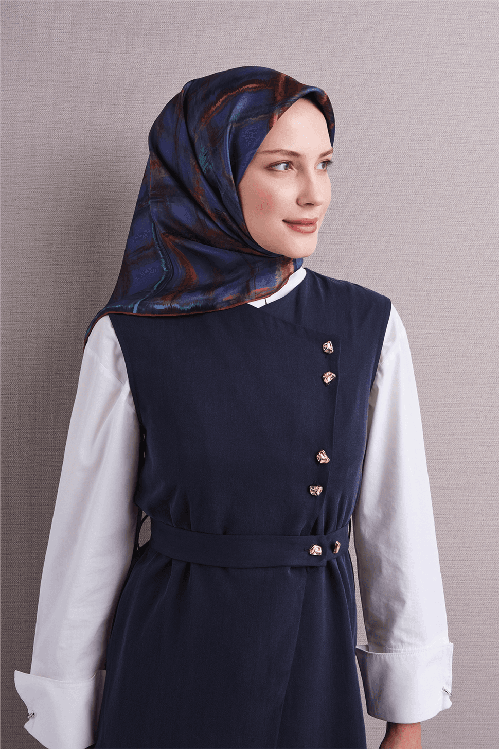 Armine Saf İpek Twill Eşarp 9602D - Mor 2