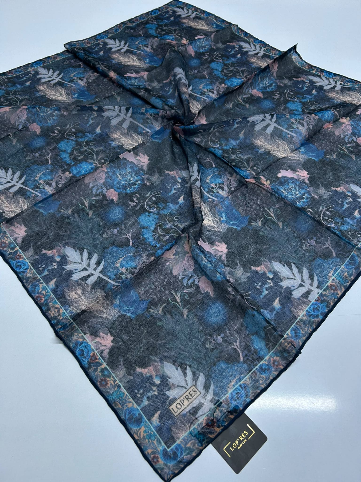 Lopres 5013 Soft Eşarp - Lacivert