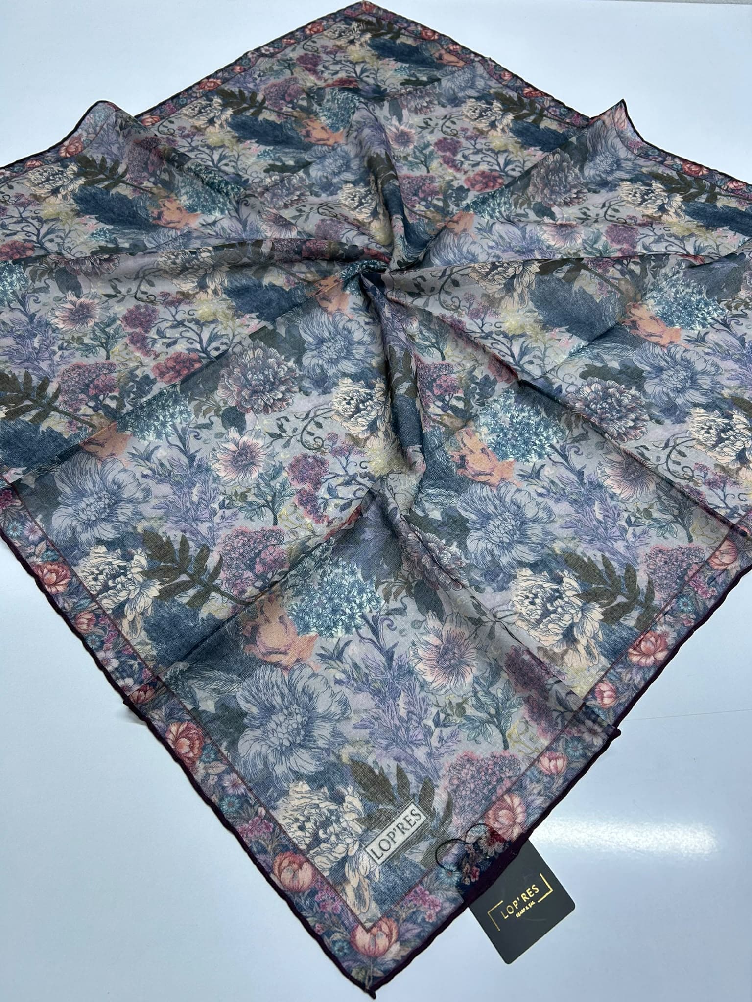 Lopres 5013 Soft Eşarp - Mavi
