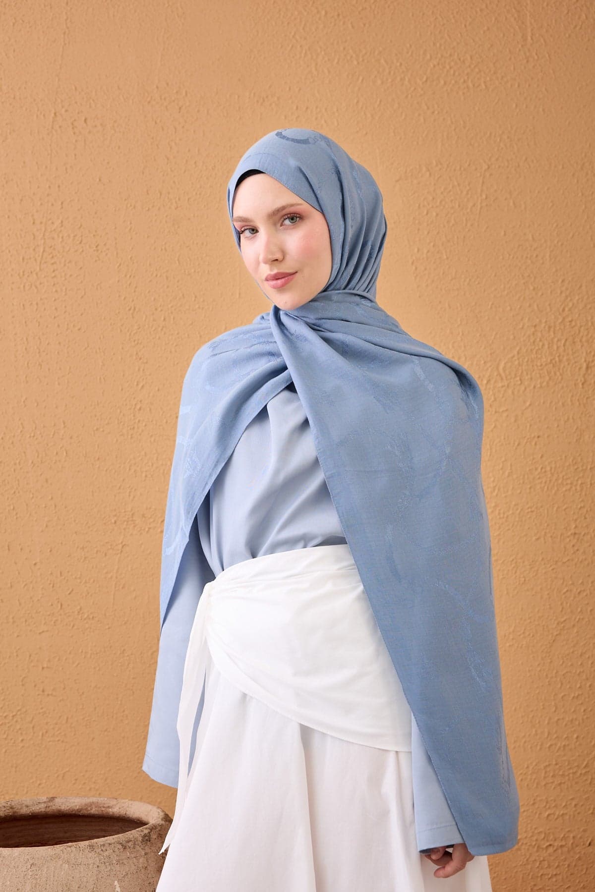 Silk Home Naia Pamuk Şal Halat - Mavi 3