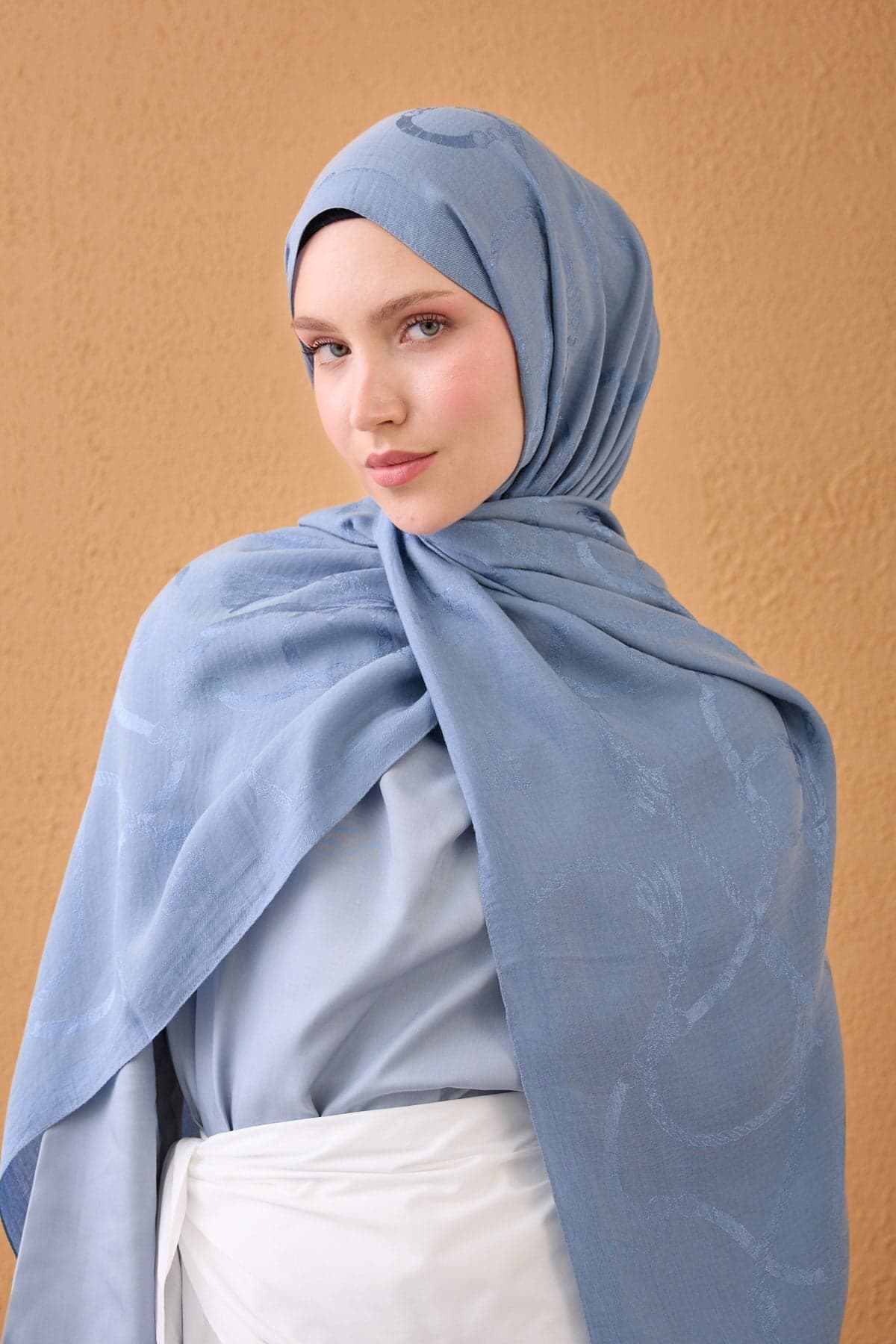 Silk Home Naia Pamuk Şal Halat - Mavi 4